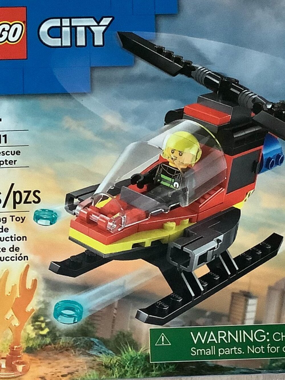 LEGO City Fire Rescue Helicopter 60411 minifigure cty1847 firefighter pilot